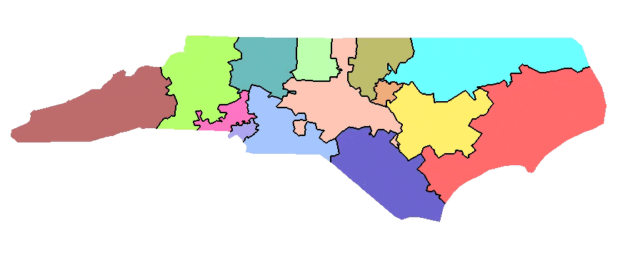 Mosaic showing a district plan changing during a run